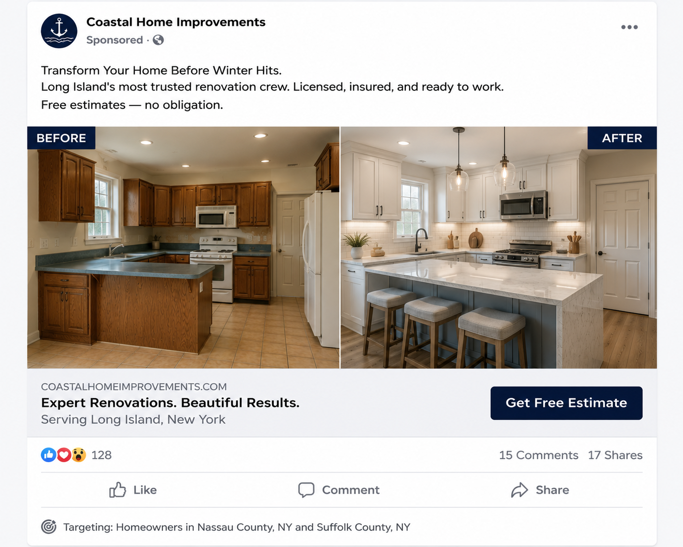 Facebook ad mockup